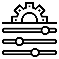 Control outline style icon