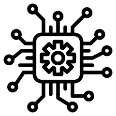 CPU outline style icon