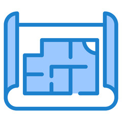 Blueprint blue style icon