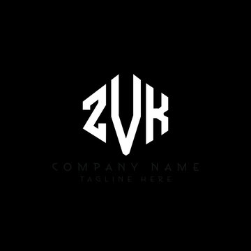 ZVK letter logo design with polygon shape. ZVK polygon logo monogram. ZVK cube logo design. ZVK hexagon vector logo template white and black colors. ZVK monogram, ZVK business and real estate logo. 