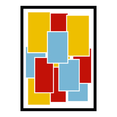 Abstract Geometric Wall Art. Mid Century Illustration in Minimal Style for house Decoration Background. Shape Art Set of soft color painting in boho style. poster template layouts.