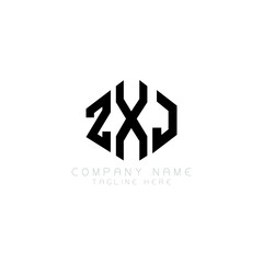ZXJ letter logo design with polygon shape. ZXJ polygon logo monogram. ZXJ cube logo design. ZXJ hexagon vector logo template white and black colors. ZXJ monogram, ZXJ business and real estate logo. 