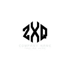 ZXQ letter logo design with polygon shape. ZXQ polygon logo monogram. ZXQ cube logo design. ZXQ hexagon vector logo template white and black colors. ZXQ monogram, ZXQ business and real estate logo. 
