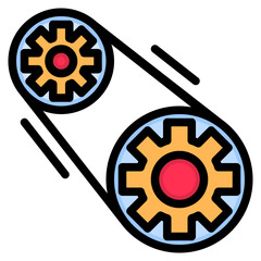 Engineering color line style icon