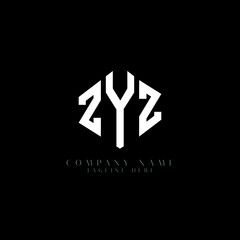 ZYZ letter logo design with polygon shape. ZYZ polygon logo monogram. ZYZ cube logo design. ZYZ hexagon vector logo template white and black colors. ZYZ monogram, ZYZ business and real estate logo. 