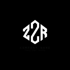 ZZR letter logo design with polygon shape. ZZR polygon logo monogram. ZZR cube logo design. ZZR hexagon vector logo template white and black colors. ZZR monogram, ZZR business and real estate logo. 