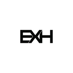 exh letter original monogram logo design