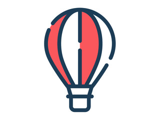 Obraz premium air balloon single isolated icon with dash or dashed line style