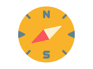 compass single isolated icon with flat style