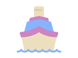 cruiser ship single isolated icon with flat style