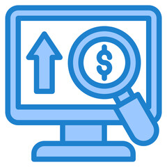 Monitoring blue style icon