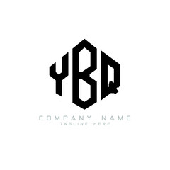 YBQ letter logo design with polygon shape. YBQ polygon logo monogram. YBQ cube logo design. YBQ hexagon vector logo template white and black colors. YBQ monogram, YBQ business and real estate logo. 