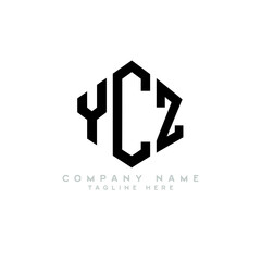 YCZ letter logo design with polygon shape. YCZ polygon logo monogram. YCZ cube logo design. YCZ hexagon vector logo template white and black colors. YCZ monogram, YCZ business and real estate logo. 