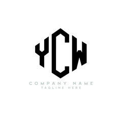 YCW letter logo design with polygon shape. YCW polygon logo monogram. YCW cube logo design. YCW hexagon vector logo template white and black colors. YCW monogram, YCW business and real estate logo. 