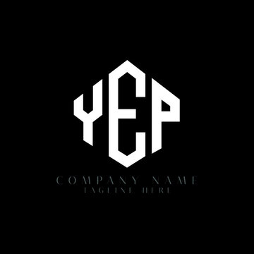 YEP letter logo design with polygon shape. YEP polygon logo monogram. YEP cube logo design. YEP hexagon vector logo template white and black colors. YEP monogram, YEP business and real estate logo. 