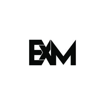 exm letter original monogram logo design