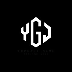 YGJ letter logo design with polygon shape. YGJ polygon logo monogram. YGJ cube logo design. YGJ hexagon vector logo template white and black colors. YGJ monogram, YGJ business and real estate logo. 