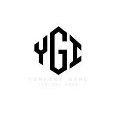 YGI letter logo design with polygon shape. YGI polygon logo monogram. YGI cube logo design. YGI hexagon vector logo template white and black colors. YGI monogram, YGI business and real estate logo. 