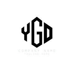YGO letter logo design with polygon shape. YGO polygon logo monogram. YGO cube logo design. YGO hexagon vector logo template white and black colors. YGO monogram, YGO business and real estate logo. 