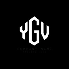 YGV letter logo design with polygon shape. YGV polygon logo monogram. YGV cube logo design. YGV hexagon vector logo template white and black colors. YGV monogram, YGV business and real estate logo. 