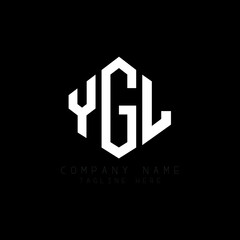 YGL letter logo design with polygon shape. YGL polygon logo monogram. YGL cube logo design. YGL hexagon vector logo template white and black colors. YGL monogram, YGL business and real estate logo. 