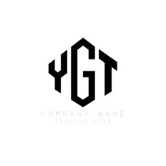 YGT letter logo design with polygon shape. YGT polygon logo monogram. YGT cube logo design. YGT hexagon vector logo template white and black colors. YGT monogram, YGT business and real estate logo. 