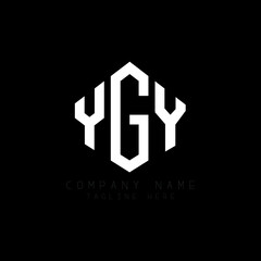 YGY letter logo design with polygon shape. YGY polygon logo monogram. YGY cube logo design. YGY hexagon vector logo template white and black colors. YGY monogram, YGY business and real estate logo. 
