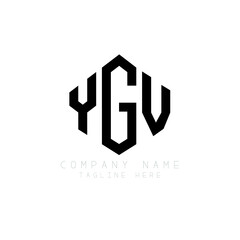 YGV letter logo design with polygon shape. YGV polygon logo monogram. YGV cube logo design. YGV hexagon vector logo template white and black colors. YGV monogram, YGV business and real estate logo. 
