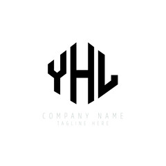 YHL letter logo design with polygon shape. YHL polygon logo monogram. YHL cube logo design. YHL hexagon vector logo template white and black colors. YHL monogram, YHL business and real estate logo. 