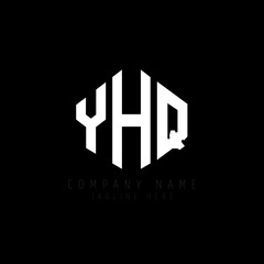 YHQ letter logo design with polygon shape. YHQ polygon logo monogram. YHQ cube logo design. YHQ hexagon vector logo template white and black colors. YHQ monogram, YHQ business and real estate logo. 