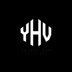 YHV letter logo design with polygon shape. YHV polygon logo monogram. YHV cube logo design. YHV hexagon vector logo template white and black colors. YHV monogram, YHV business and real estate logo. 