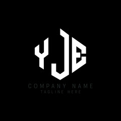 YJE letter logo design with polygon shape. YJE polygon logo monogram. YJE cube logo design. YJE hexagon vector logo template white and black colors. YJE monogram, YJE business and real estate logo. 