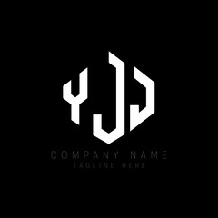 YJJ letter logo design with polygon shape. YJJ polygon logo monogram. YJJ cube logo design. YJJ hexagon vector logo template white and black colors. YJJ monogram, YJJ business and real estate logo. 