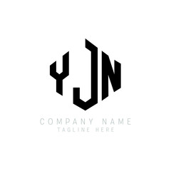 YJN letter logo design with polygon shape. YJN polygon logo monogram. YJN cube logo design. YJN hexagon vector logo template white and black colors. YJN monogram, YJN business and real estate logo. 
