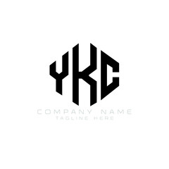 YKC letter logo design with polygon shape. YKC polygon logo monogram. YKC cube logo design. YKC hexagon vector logo template white and black colors. YKC monogram, YKC business and real estate logo. 