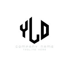 YLO letter logo design with polygon shape. YLO polygon logo monogram. YLO cube logo design. YLO hexagon vector logo template white and black colors. YLO monogram, YLO business and real estate logo. 