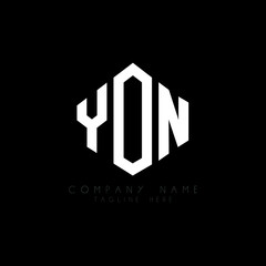 YON letter logo design with polygon shape. YON polygon logo monogram. YON cube logo design. YON hexagon vector logo template white and black colors. YON monogram, YON business and real estate logo. 