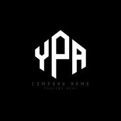 YPA letter logo design with polygon shape. YPA polygon logo monogram. YPA cube logo design. YPA hexagon vector logo template white and black colors. YPA monogram, YPA business and real estate logo. 