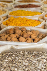Walnuts on sale at a market in Oman