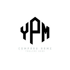 Obraz premium YPM letter logo design with polygon shape. YPM polygon logo monogram. YPM cube logo design. YPM hexagon vector logo template white and black colors. YPM monogram, YPM business and real estate logo. 