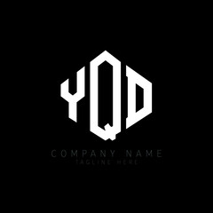 YQD letter logo design with polygon shape. YQD polygon logo monogram. YQD cube logo design. YQD hexagon vector logo template white and black colors. YQD monogram, YQD business and real estate logo. 