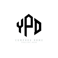 YPD letter logo design with polygon shape. YPD polygon logo monogram. YPD cube logo design. YPD hexagon vector logo template white and black colors. YPD monogram, YPD business and real estate logo. 