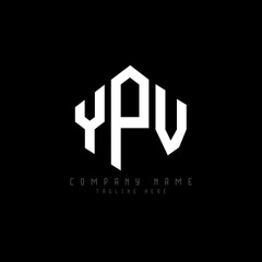 YPV letter logo design with polygon shape. YPV polygon logo monogram. YPV cube logo design. YPV hexagon vector logo template white and black colors. YPV monogram, YPV business and real estate logo. 