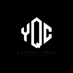 YQC letter logo design with polygon shape. YQC polygon logo monogram. YQC cube logo design. YQC hexagon vector logo template white and black colors. YQC monogram, YQC business and real estate logo. 