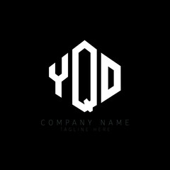YQD letter logo design with polygon shape. YQD polygon logo monogram. YQD cube logo design. YQD hexagon vector logo template white and black colors. YQD monogram, YQD business and real estate logo. 