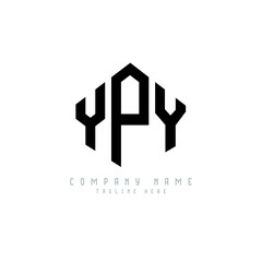 YPY letter logo design with polygon shape. YPY polygon logo monogram. YPY cube logo design. YPY hexagon vector logo template white and black colors. YPY monogram, YPY business and real estate logo. 