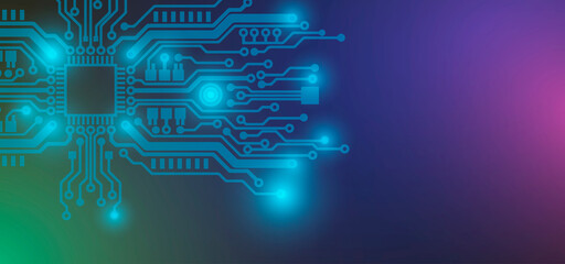 Abstract CPU Circuit Board Hi-Technology Internet Data Transfer Computer