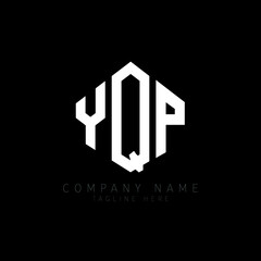 YQP letter logo design with polygon shape. YQP polygon logo monogram. YQP cube logo design. YQP hexagon vector logo template white and black colors. YQP monogram, YQP business and real estate logo. 