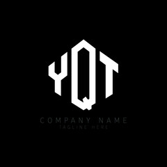 YQT letter logo design with polygon shape. YQT polygon logo monogram. YQT cube logo design. YQT hexagon vector logo template white and black colors. YQT monogram, YQT business and real estate logo. 