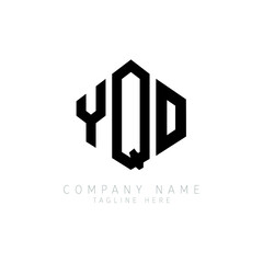 YQD letter logo design with polygon shape. YQD polygon logo monogram. YQD cube logo design. YQD hexagon vector logo template white and black colors. YQD monogram, YQD business and real estate logo. 